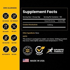 Creatine Monohydrate Performance Muscle Growth *2 Pack* 200 Servings! SHIPS FAST