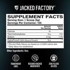 Jacked Factory Glycerol Pump Powder – Cell Volume 100 Servings (Pack of 1)