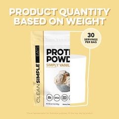 Clean Simple Eats Whey Protein Powder, Simply Vanilla Flavor Naturally Sweete…