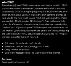 Storm Labs Zeus Pre Workout Supplement (30 Servings) – Sour Gummy