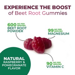 Beet Root Supplement Gummies – Superfood with Beetroot Extract Powder with Vitam