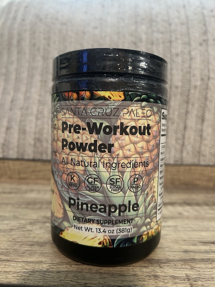 Santa Cruz Paleo Pre-workout Powder Pineapple 30 Servings SEALED