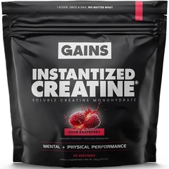 Gains in Bulk Sour Raspberry Instantized Creatine Monohydrate for Women and Men