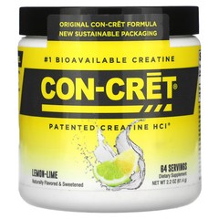 2 X Con-Cret, Patented Creatine HCl, Lemon-Lime, 62.4 g (2.2 oz)