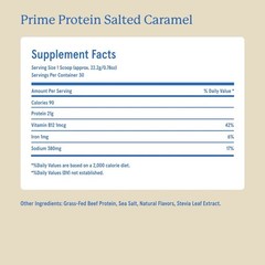 Equip Prime Salted Caramel Grass-Fed Beef Protein Powder 1.7lb Exp 2028 NEW