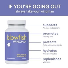 Blowfish Wingman Supplement DHM L-Cysteine Electrolytes