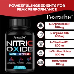 Nitric Oxide Supplement with L-Arginine, L-Citrulline HIGHEST POTENCY