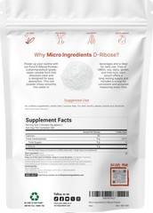 Pure D Ribose Powder, 1 KG (2.2 Pound & 200 Servings) – Hair Support Suppleme…