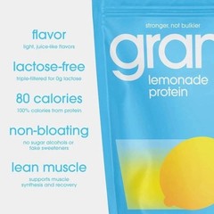 2 PACKS-Gramms Protein Powder Lemonade Protein Satiety Energy Support Women-457g