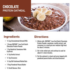 Isopure Low Carb 100% Whey Protein Isolate Chocolate Protein Powder, 25g, 1 lb