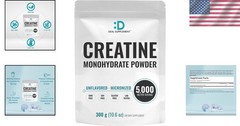 Instant 10.6oz Creatine Monohydrate Powder – Unflavored, Micronized Formula