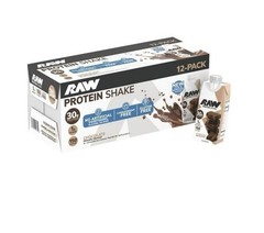 RAW Nutrition Chocolate Protein Shake RTD 12-Pack, 30g Protein, 11 fl oz