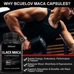 Maca Extract – Testosteron Booster Monster Test for Men 30 to 120 Capsules