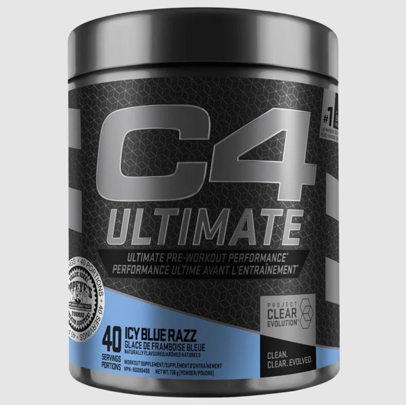 Cellucor C4 ULTIMATE Pre-Workout – 40 Servings – Icy Blue Razz