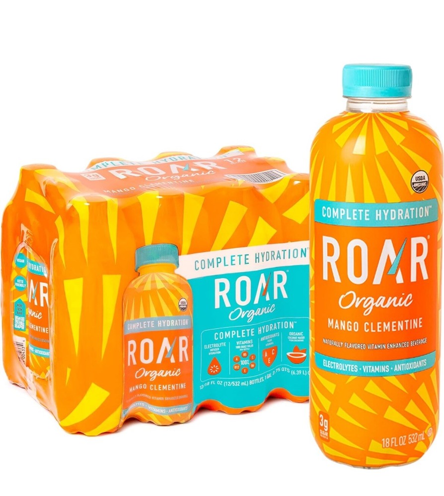 Roar Organic Electrolyte Infusions – USDA Organic – Mango Clementine 12 Pk