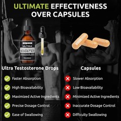 Ultra6 Nutrition Testosterone Booster Liquid Men Women Endurance Fast Absorption