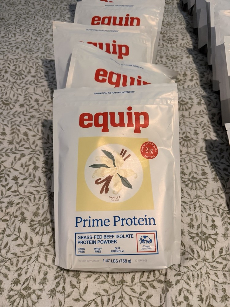 Equip Foods Prime Vanilla Protein Powder Clean, Grass Fed Beef Protein Powder
