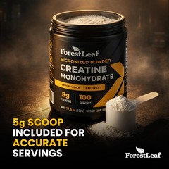 ForestLeaf Micronized Creatine Monohydrate 1.1 Pound (Pack of 1), White