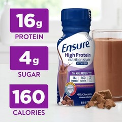 Ensure High Protein Bottled Milk Chocolate Nutrition Shake Fiber Ready To Drink