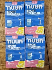 Nuun Sport Hydration Pink Lemonade Electrolyte Powder 10 Stick 4 Pack BestBy2/25