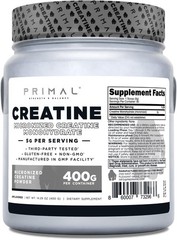Primal Creatine Monohydrate Powder (400 Grams) (Unflavored) (5g per Serving)