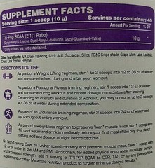 BRANCH CHAIN AMINO ACIDS TRI PEP (TRIPEPTIDES) BCAA-SAMPLES OR 400g (40 SERVE)