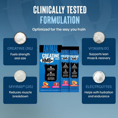 Creatine HMB Powder – 3G Myhmb + 5G Creatine with Electrolytes for Recovery & Da
