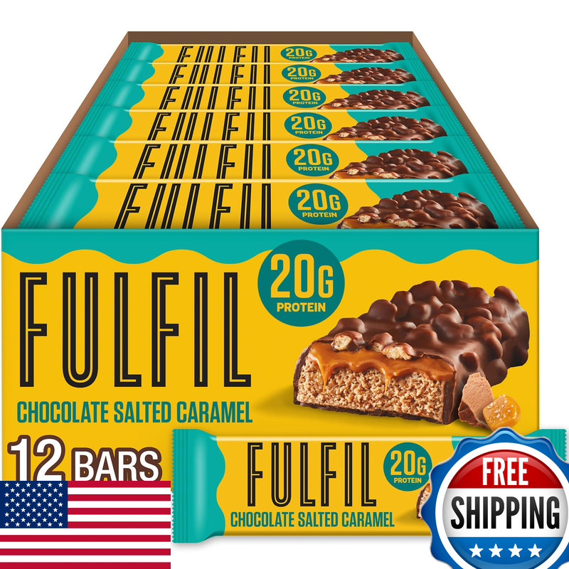 Fulfil Protein Bars Chocolate Salted Caramel Flavored Gluten 20G Protein Pantry