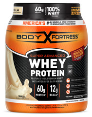 Body Fortress Super Advanced Whey Protein Powder Vanilla 1.74 lbs 60g ProteinNew