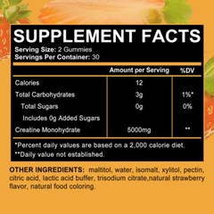 Creatine Monohydrate 5 g Boost Brain Function + Build Muscle