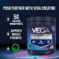 Vega Creatine Monohydrate Capsules, 5g Micronized Creatine Powder per Serving…