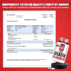 Old School Labs 5000mg Micronized Creatine 180 Count (Pack of 1), White