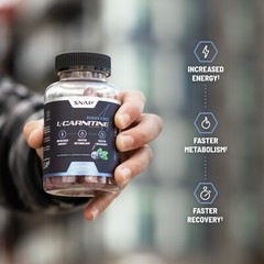 Sugar Free L-Carnitine Chews Natural Energy, Pre Workout and Recovery Gummy 60ct