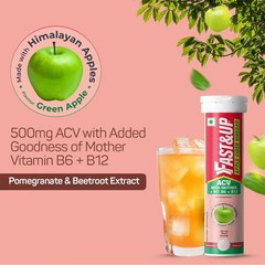 Fast&Up Apple Cider Vinegar Effervescent Tablets Detox 500mg