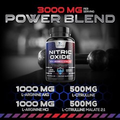 Nitric Oxide Booster Extra Strength 3000mg – L Arginine 3X Strength Nitric Oxide