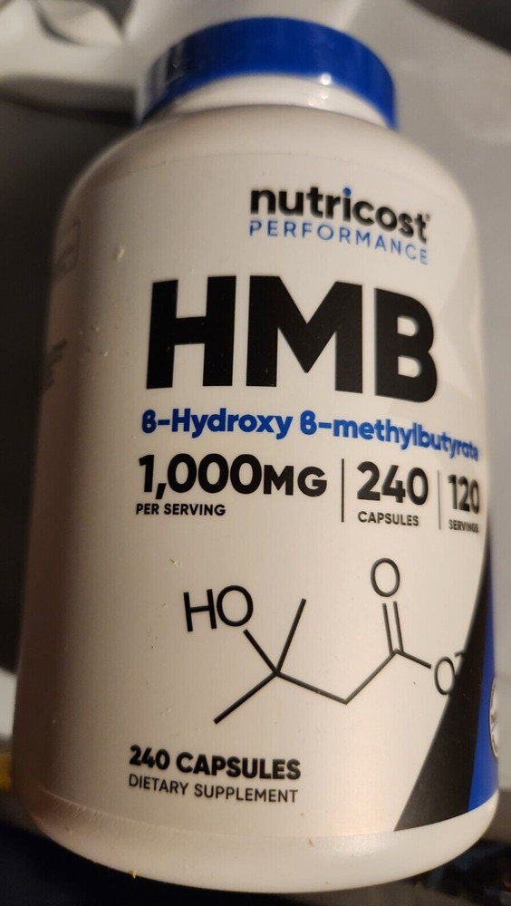 HMB 1000mg (Beta-Hydroxy Beta-Methylbutyric) 240 Caps Amino Acid Nutricost