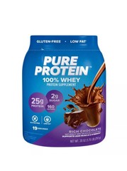 Pure Protein 100% Whey Protein Powder Rich Chocolate 25g Protein 1.75 Lb Adult