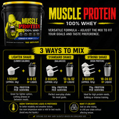 Whey Protein Muscle Powder with 25g Protein, 162 Servings, 12LB,