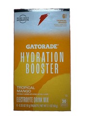 4 Boxes Gatorade Hydration Booster Tropical Mango Electrolyte Drink Mix 6 Ct