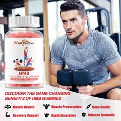 HMB and Leucine Amino Acid Gummies: HMB Supplements for Men Women with L-Glut…