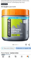 Gatorade Endurance Formula Electrolytes Powder Thirst Quencher 32 oz Lemon Lime