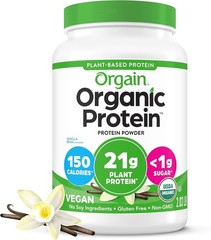 Orgain Plant-Based Orgnic Protein Powder – Vanilla Bean Flavored 43.8oz