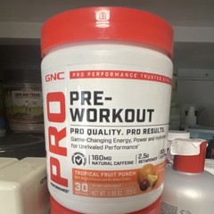 GNC Pro Performance Pre-Workout Powder Tropical Fruit Punch 11.96 oz 30 Serv
