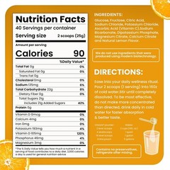 Vitalyte Electrolyte Powder, 35 oz, 40 Servings Per Container – Orange