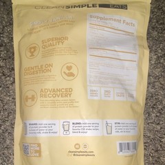 Clean Simple Eats Whey Protein Isolate Simply Vanilla 17.6 oz 20 Serv