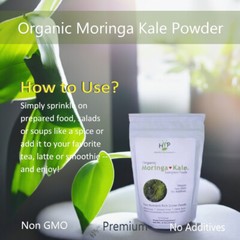 ORGANIC MORINGA & KALE POWDER COMBO – Energy Endurance Vitality – 4 oz Pure