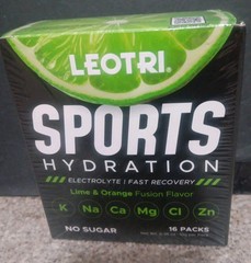 LEOTRI Sports Hydration, Lime & Orange, 16 Packs, Exp. 04/26
