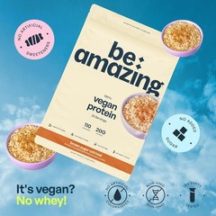 BE AMAZING Vegan Protein Powder – Brown Sugar Oatmeal Flavor (25 Servings)