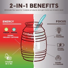 Salud 2-in-1 Energy Drink Powder + 15 Servings (Pack of 1), pinkish-red