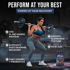 Vega Protein Recovery Chocolate 30G Vegan Protein Dairy Gluten Probiotics Nsf